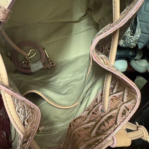 Brahmin Pink Bucket Bag - Picture 5 of 9